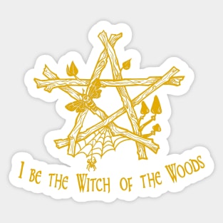 Witch of the Woods - Gold Sticker